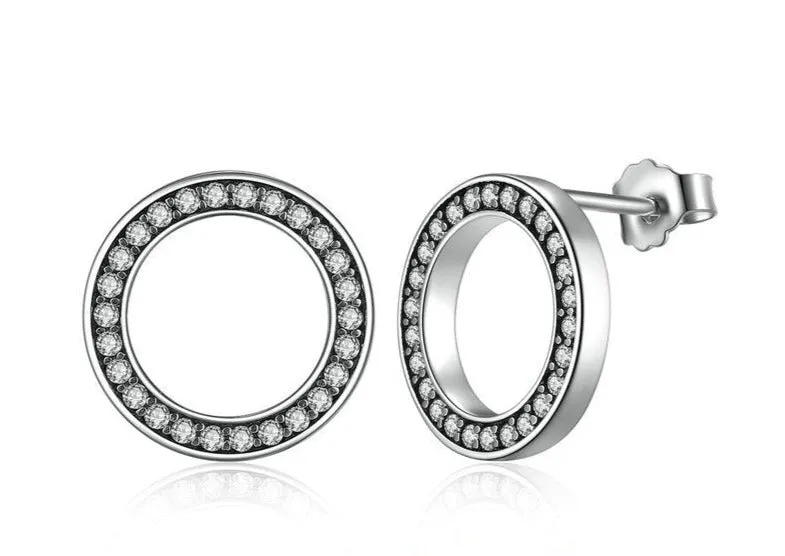 100% 925 Sterling Silver Various Classic Stud Earrings