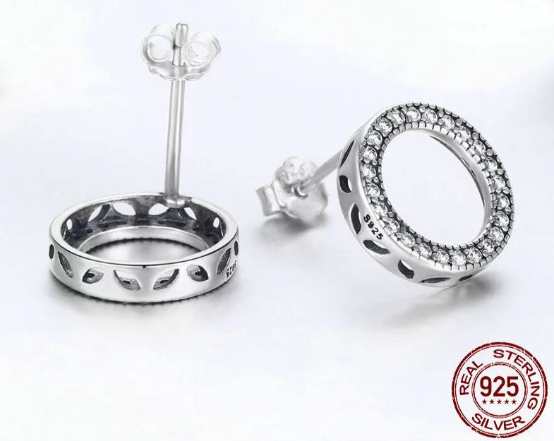 100% 925 Sterling Silver Various Classic Stud Earrings