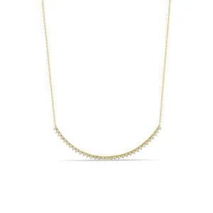 14k Diamond Tennis Short Segment Necklace