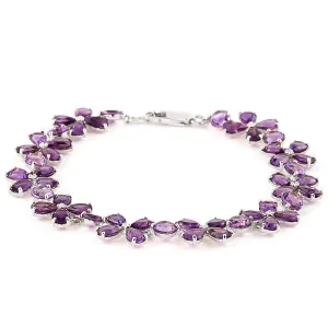 20.7 Carat 14K Solid White Gold Bracelets Natural Amethyst