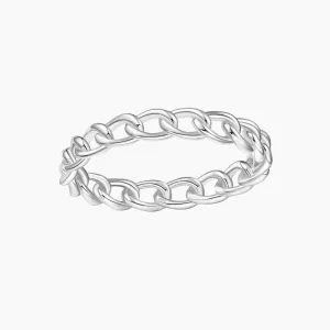 3.8mm Sterling Silver Gold Plated Chain Ring