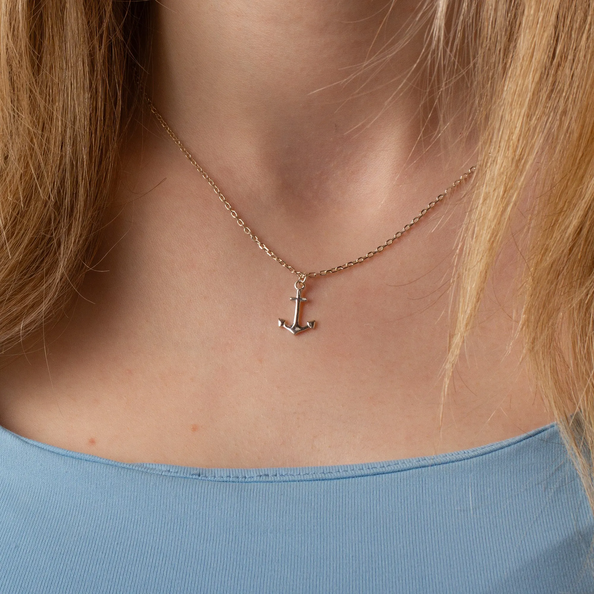 Anchor Necklace - Sterling Silver