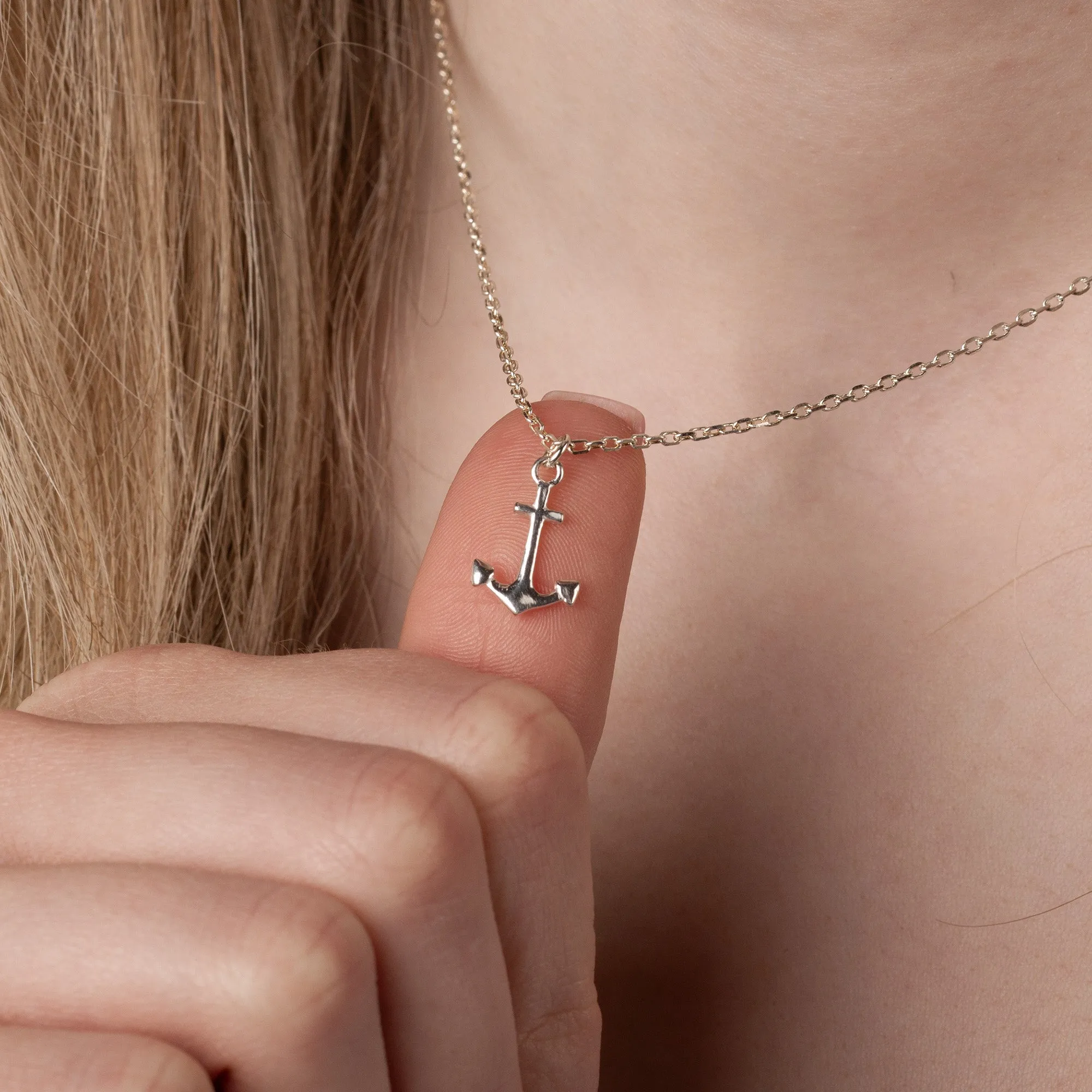 Anchor Necklace - Sterling Silver