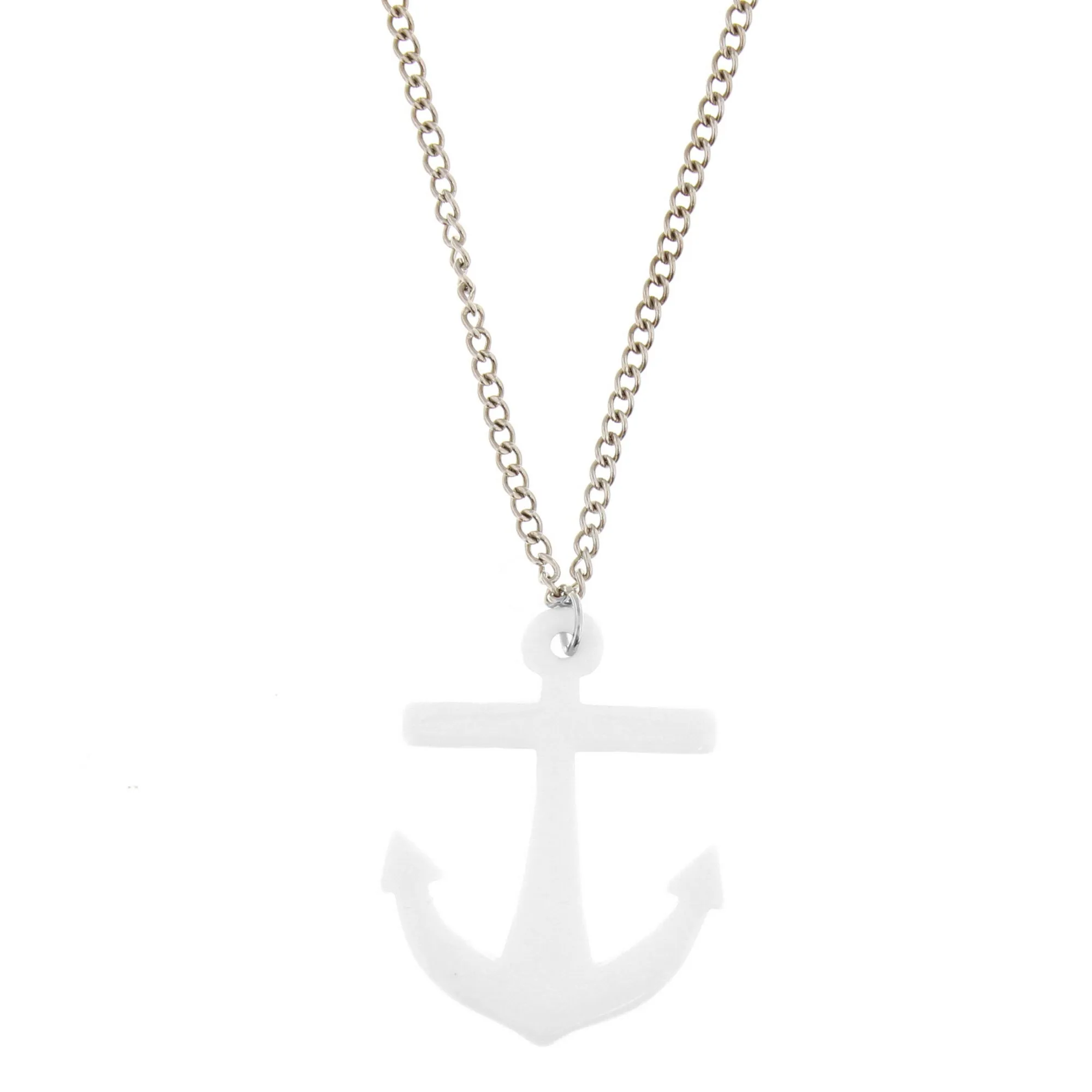 Anchor Pendant on Adjustable Chain Necklace - 5 x 4cm Pendant