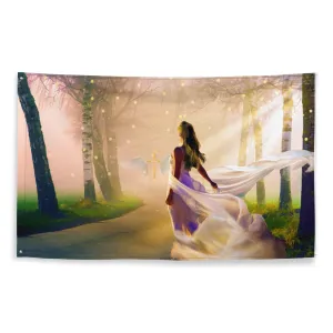 Angel In Love Painting Flag Tapestry | Elegant Home Decor