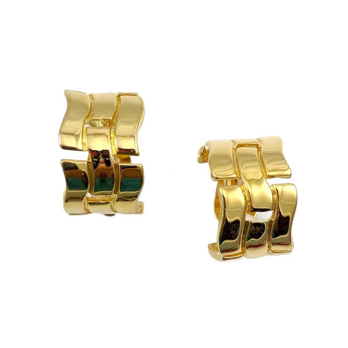 Anne Klein Gold Hoop Clip On Earrings