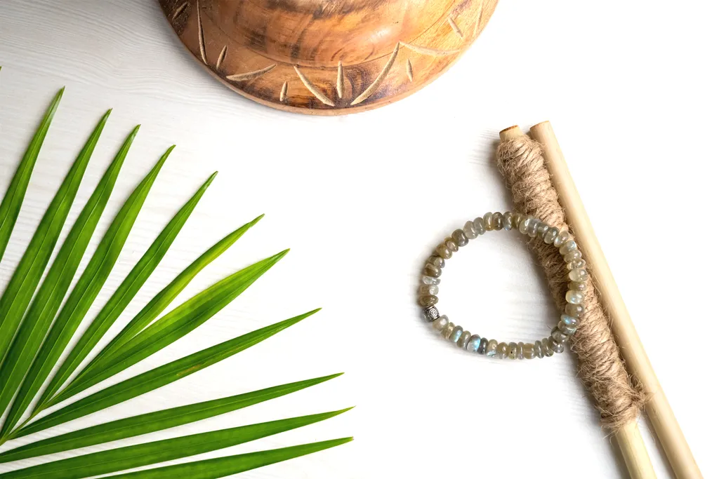 Bamboology Trends ORIGINAL LABRADORITE BRACELET FOR STRESS, ANXIETY, PAIN AND NEGATIVE ENERGY