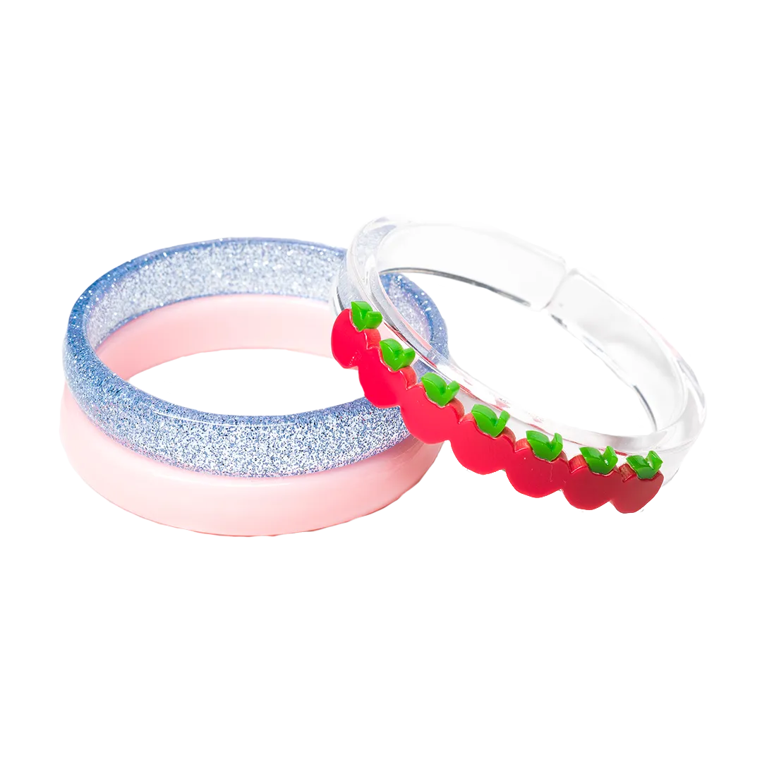 Bangle Set - Apples & Glitter