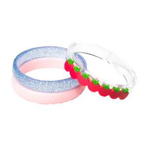 Bangle Set - Apples & Glitter