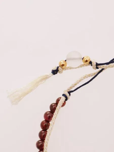 Birthstone Silk Braid Anklet- JAN