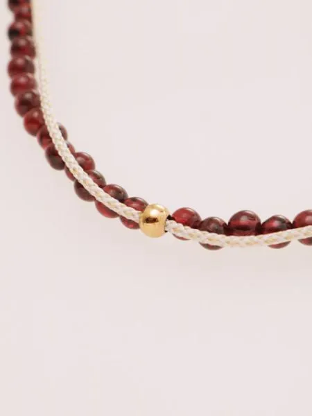 Birthstone Silk Braid Anklet- JAN