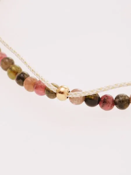 Birthstone Silk Braid Anklet- OCT