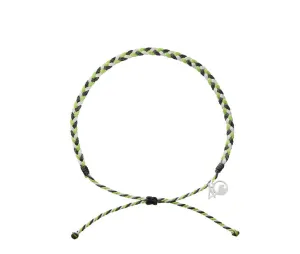 Braided Anklet in Electric Green