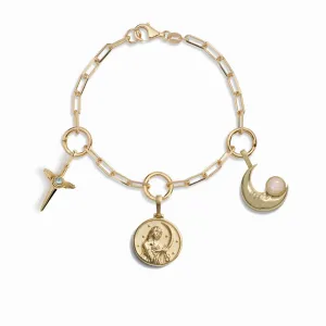 Crescent Moon Charm Bracelet Set