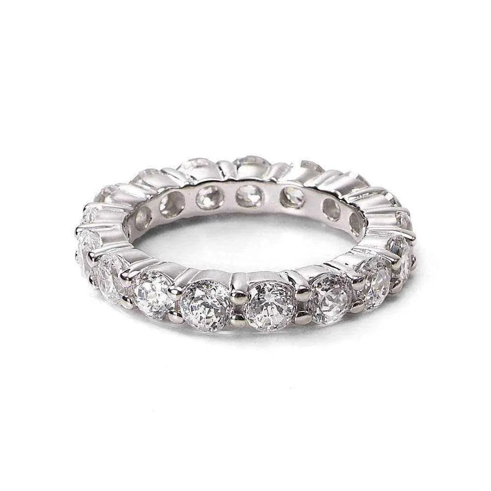 Cubic zirconia eternity band