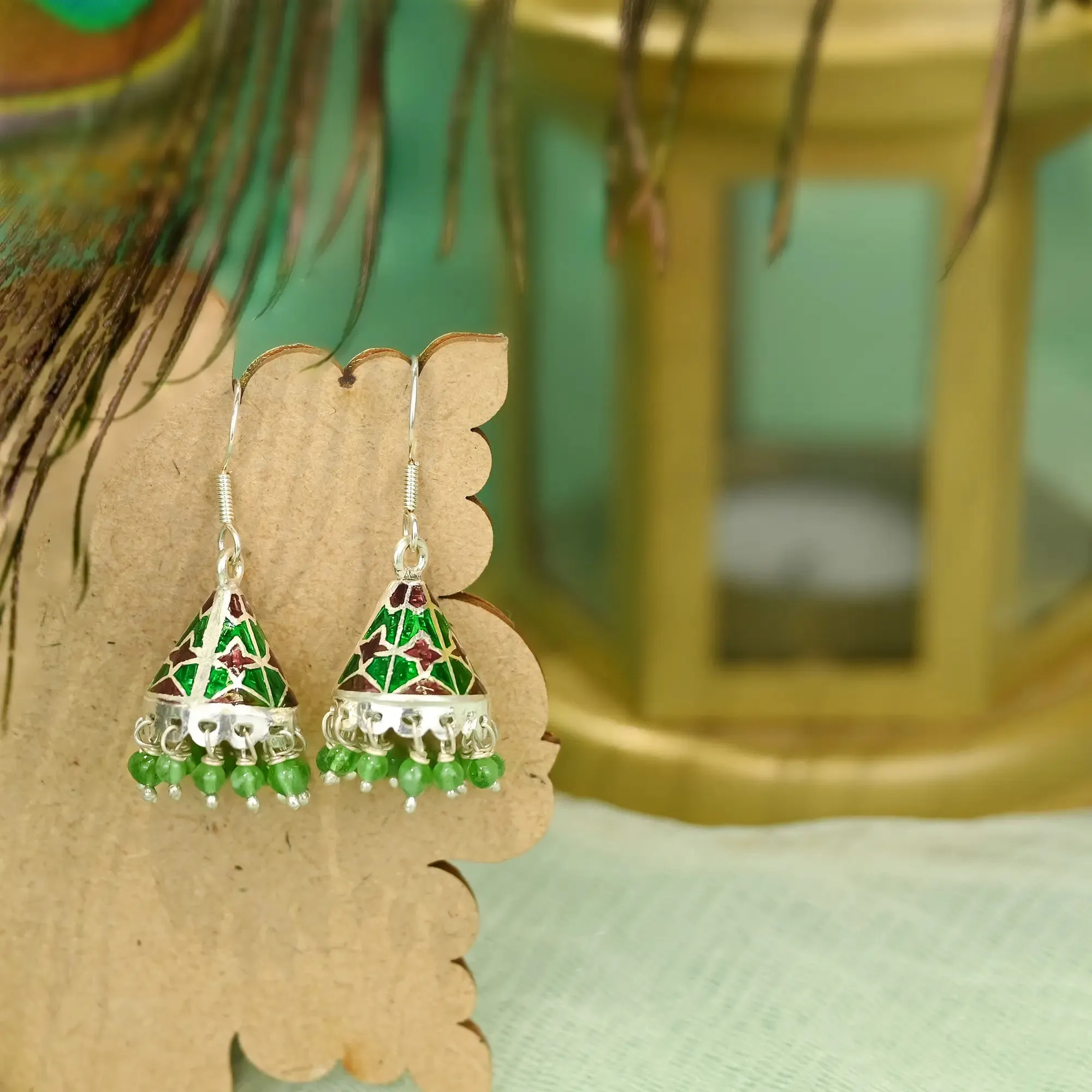 Delight Green Jhumka