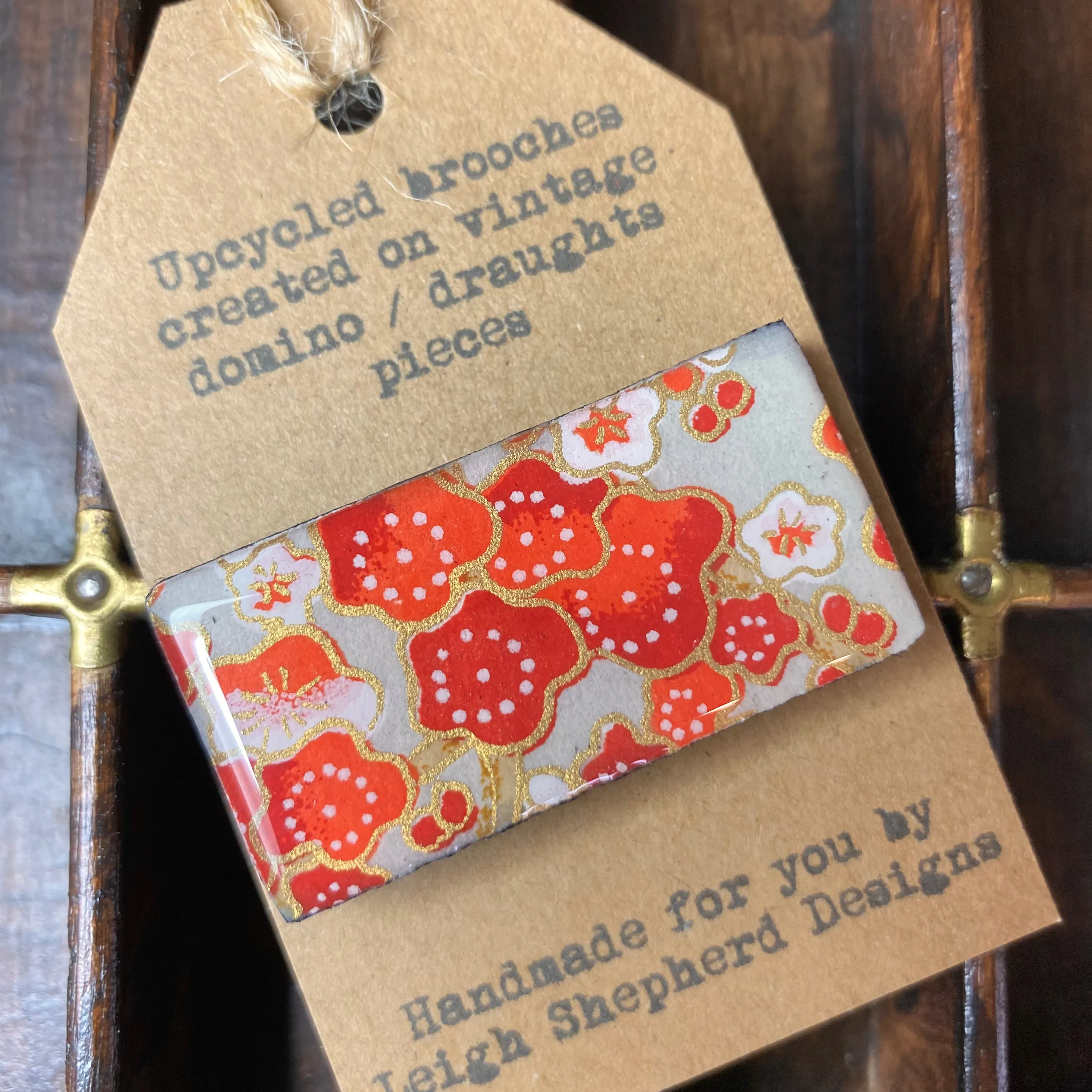 Domino Brooch - Poppy