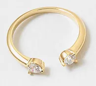 Double CZ's Elegant Ring