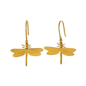 Dragonfly Hook Earrings - Gold - Alex Monroe