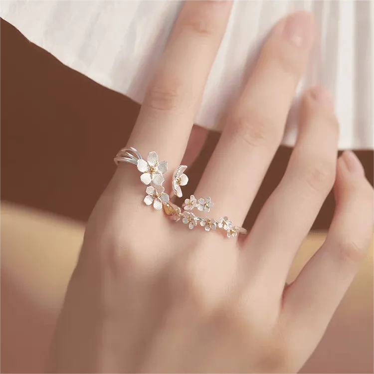 Elegant Floral Ring Set