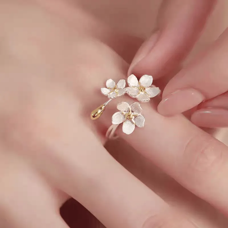 Elegant Floral Ring Set