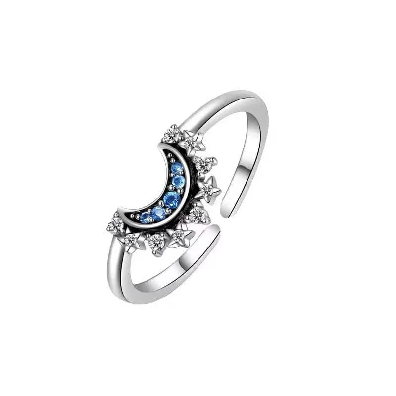 Elegant Sun And Moon Stackable Ring