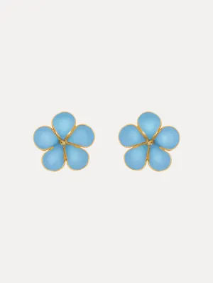 Enamel Flower Stud Earrings