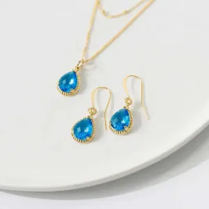 Exquisite - Capri Blue Pendant Necklace