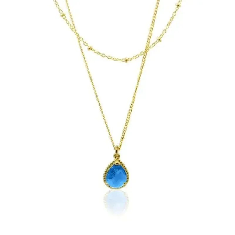 Exquisite - Capri Blue Pendant Necklace