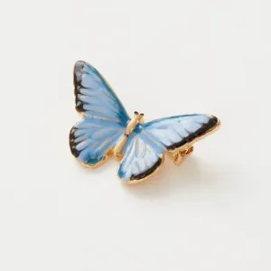 Fable England 4cm Gold Plated Butterfly Brooch