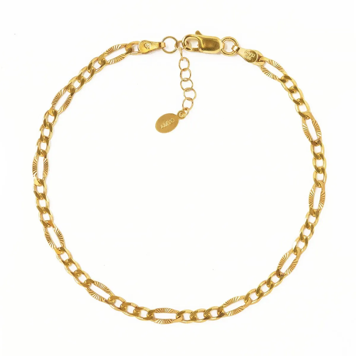 Faceted Figaro Chain Bracelet