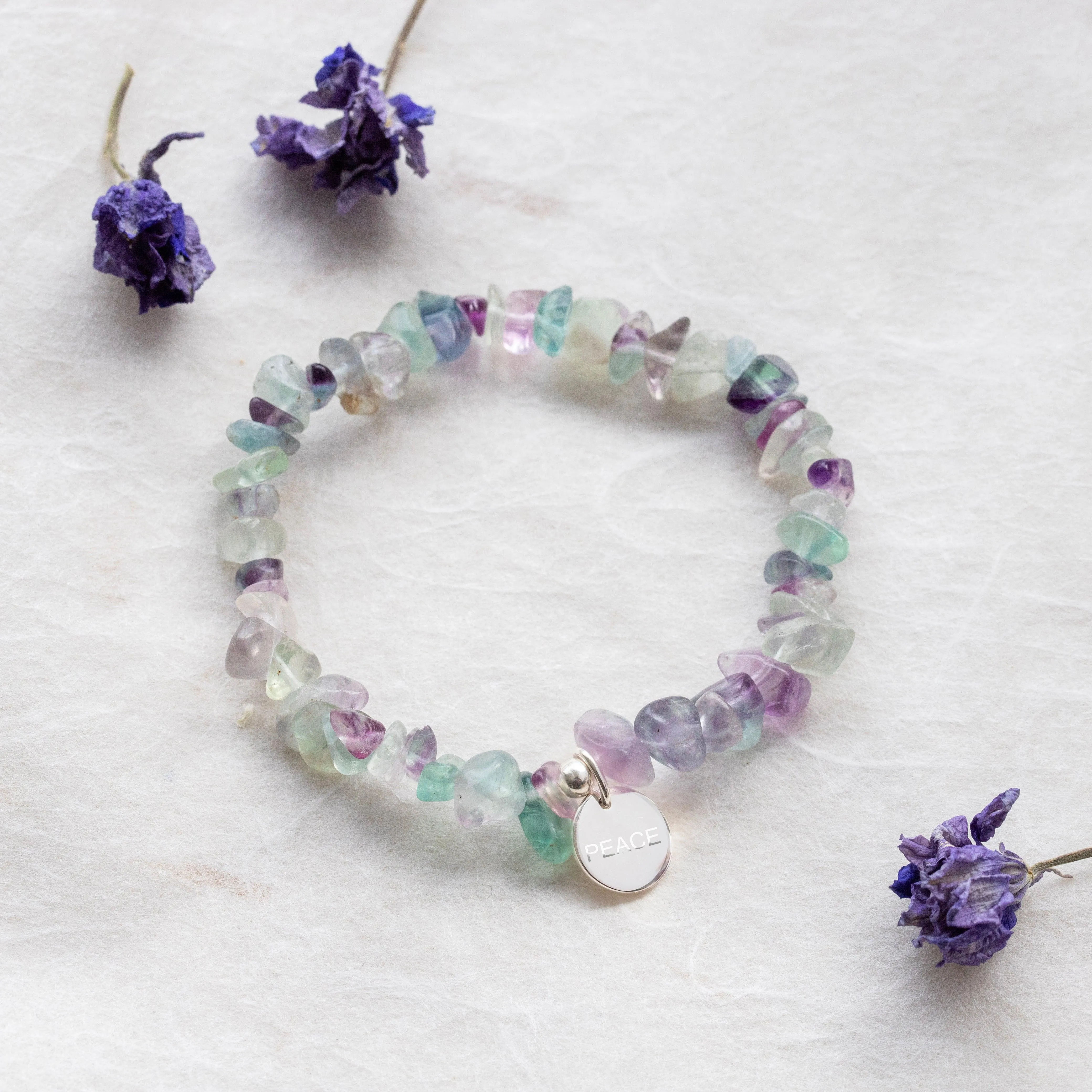 Fluorite Crystal Chip Bracelet