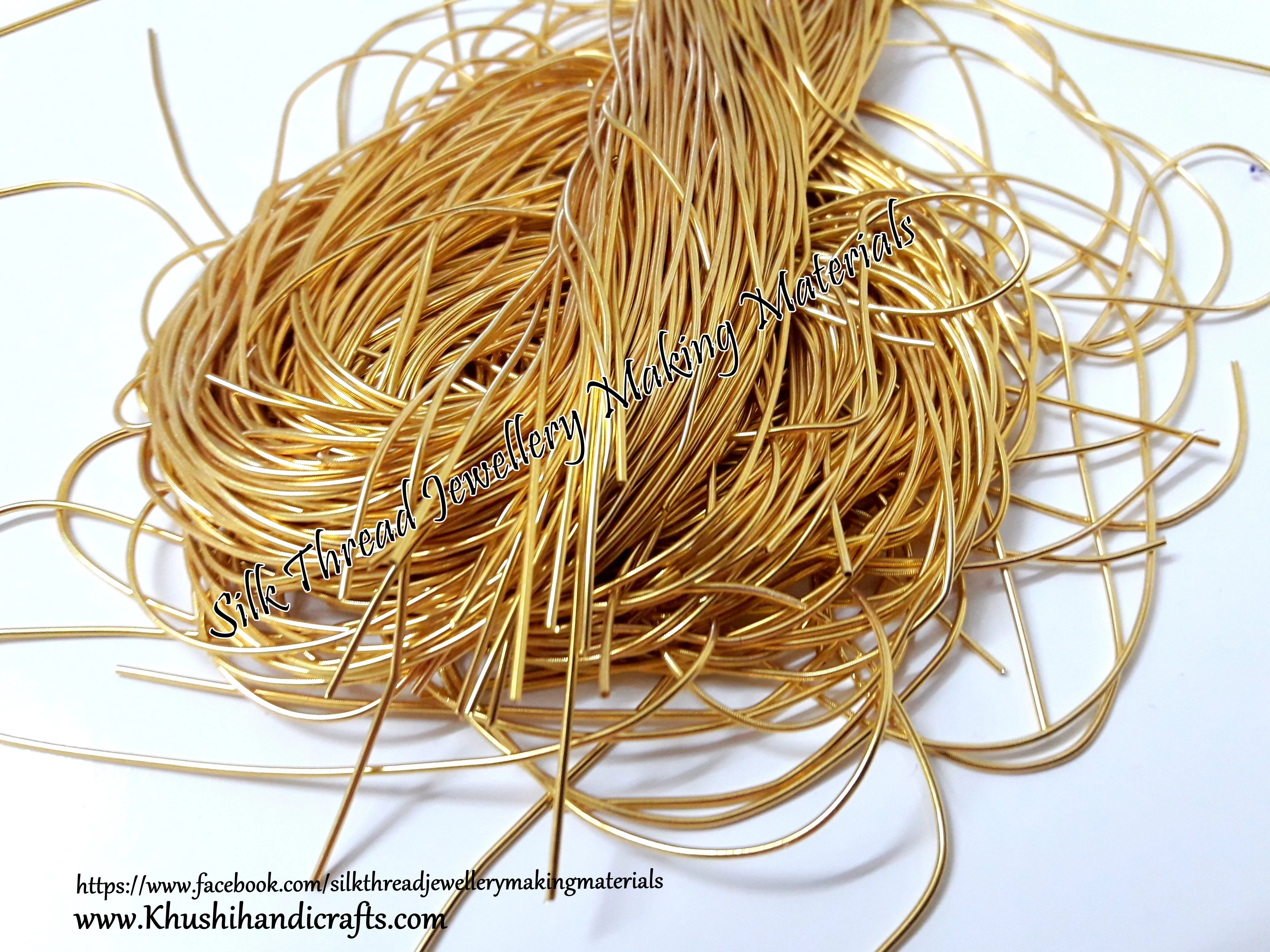 Gold Shiny Zardosi /zardozi strings / golden string zardosi.Pack of 100 grams!