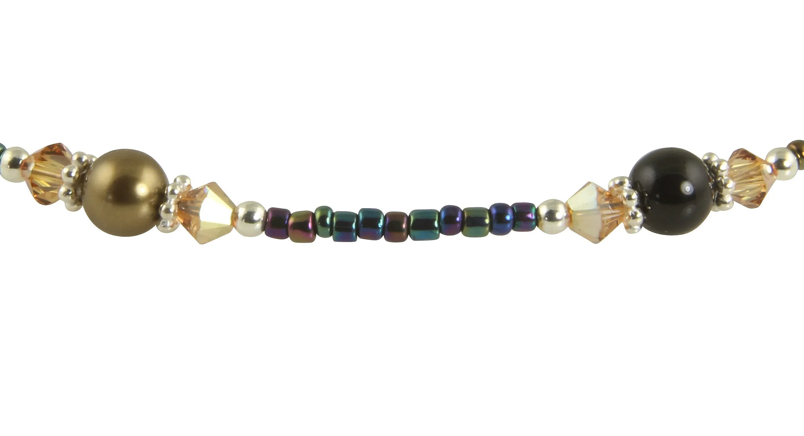 Jewel Topaz Pearl Beaded Anklet