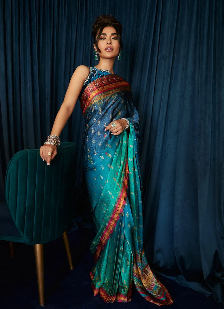 Julia Charmeuse Printed Saree