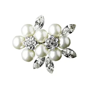 Larissa Crystal and Pearl Brooch