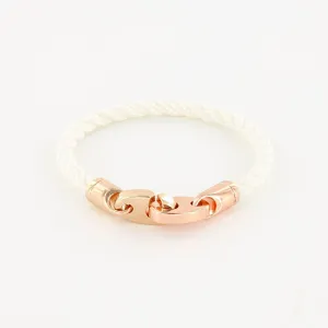 Lure Single Wrap Rope Bracelet with Rose Gold Brummels