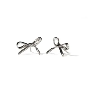 Meadowlark Bow Earrings Medium - Sterling Silver