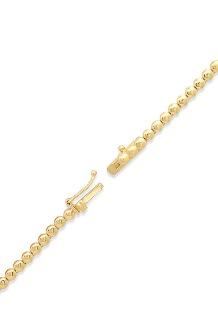 MINI BEZEL TENNIS NECKLACE WITH ILLUSION-SET DIAMOND ACCENT