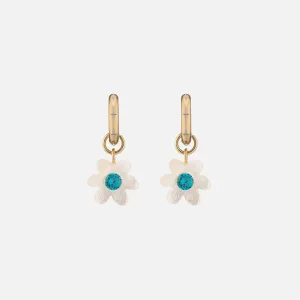 Mini Super Bloom Earrings, Blue