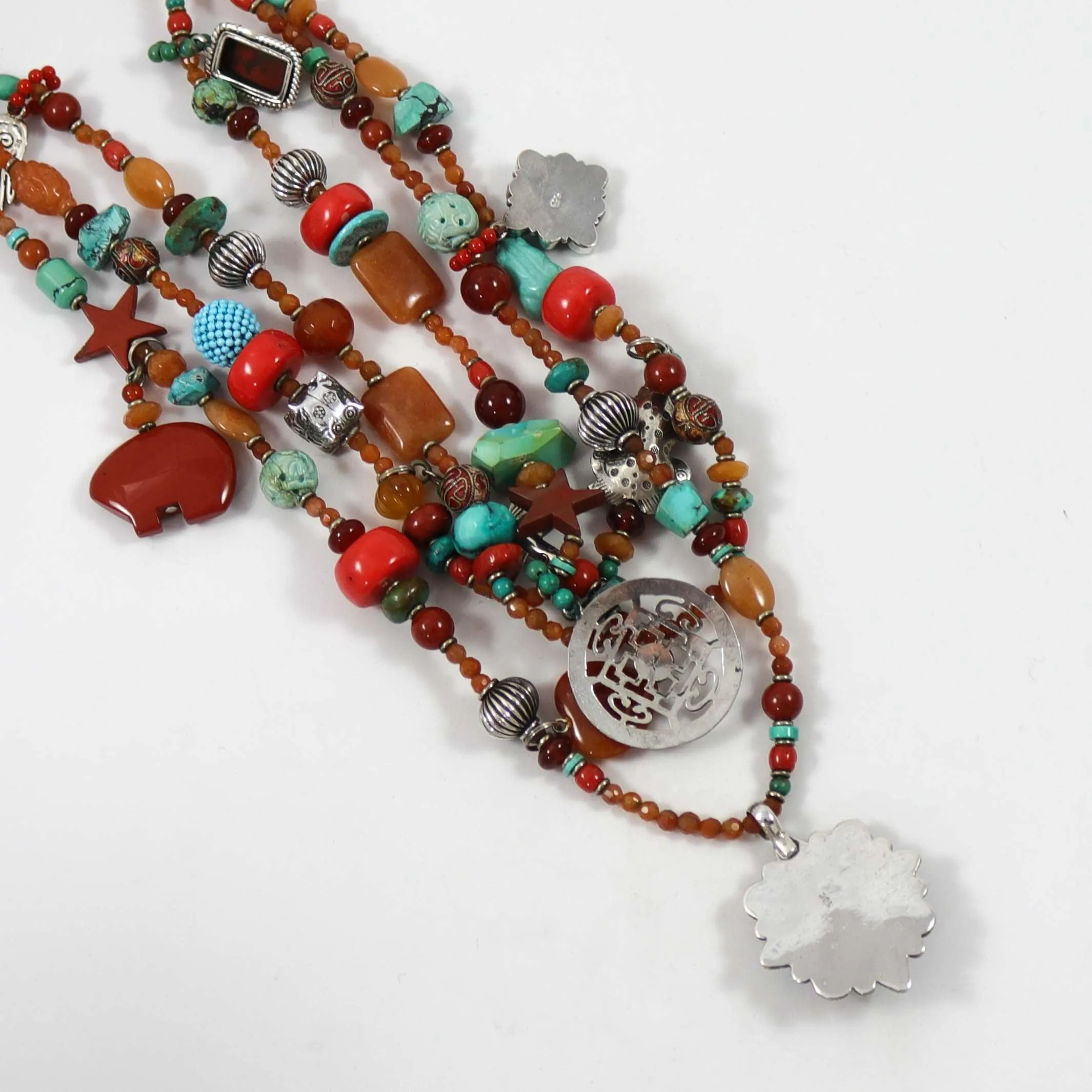 Orange Selenite Charm Necklace