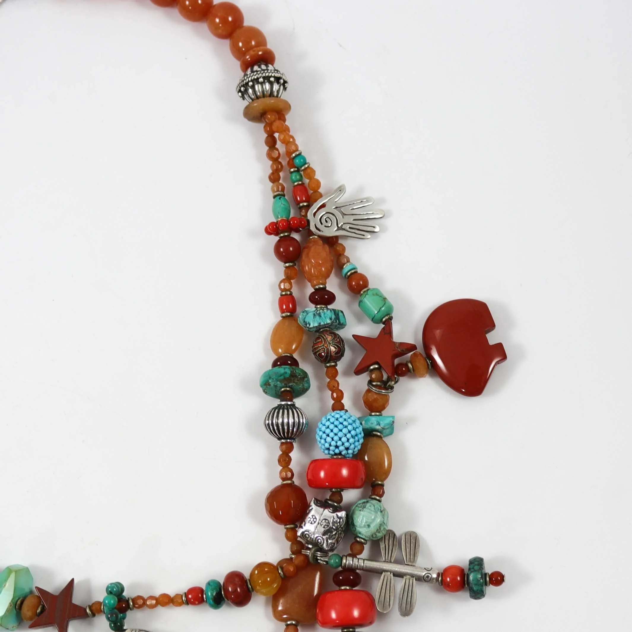 Orange Selenite Charm Necklace