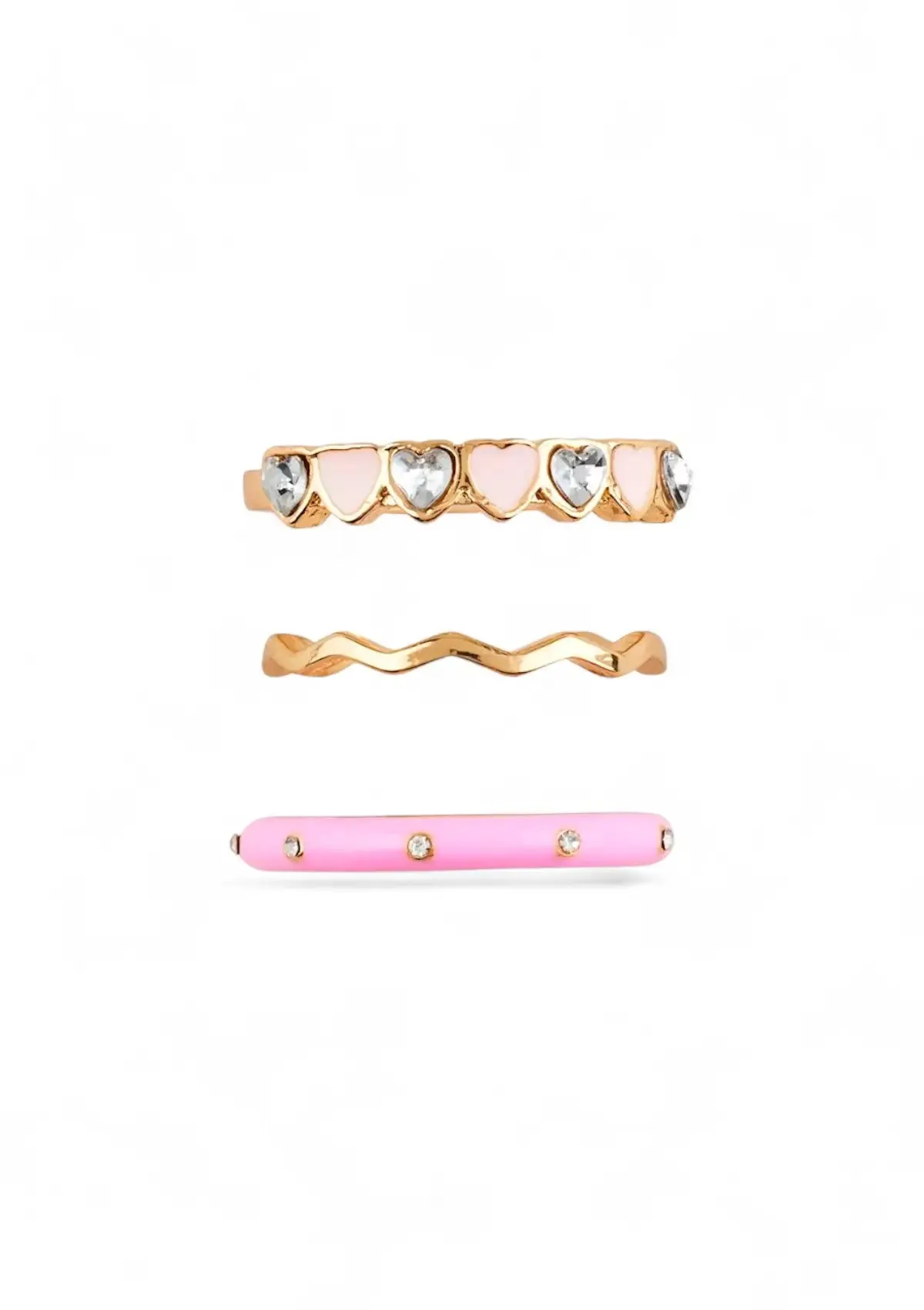 Ornament Ring Set - Light Pink