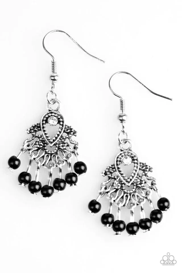 Paparazzi Earring ~ A COAST Call - Black