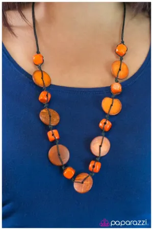 Paparazzi Necklace ~ Boardwalk Beauty - Orange