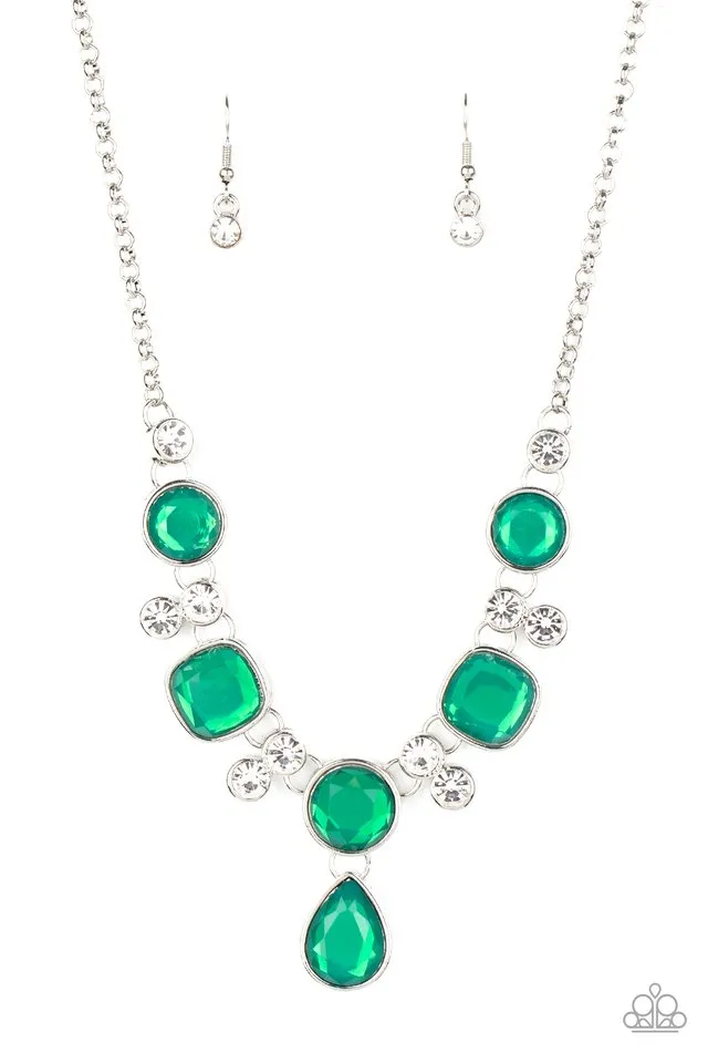 Paparazzi Necklace ~ Crystal Cosmos - Green