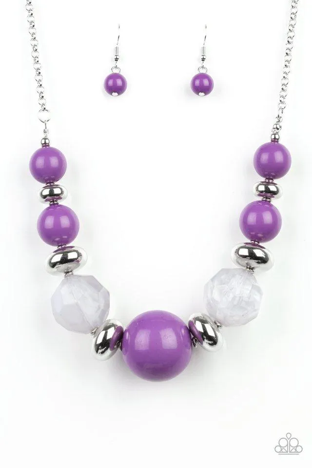 Paparazzi Necklace ~ Daytime Drama - Purple