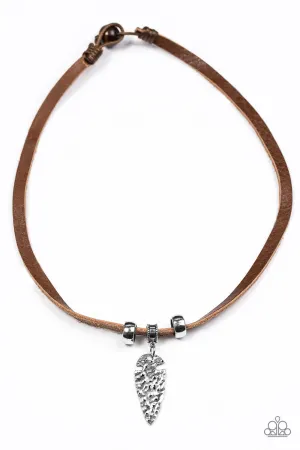 Paparazzi Necklace ~ Every CAVEMAN For Himself - Brown