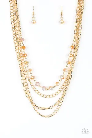 Paparazzi Necklace ~ Extravagant Elegance - Gold