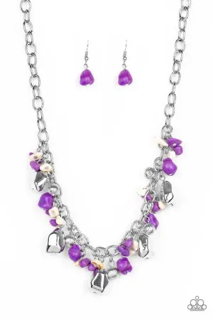 Paparazzi Necklace ~ Quarry Trail - Purple